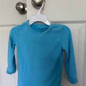 Blue Kids Long Sleeve Shirt and Pants Set Bamboo Rayon 12-24 Months